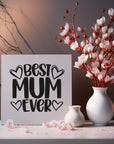 Charming 'Best Mum' greeting card featuring a delightful design, ideal for expressing love to dog-loving mothers.