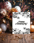 Charming 'Happy Anniversary' card with a sweet message, ideal for expressing love on this special occasion.
