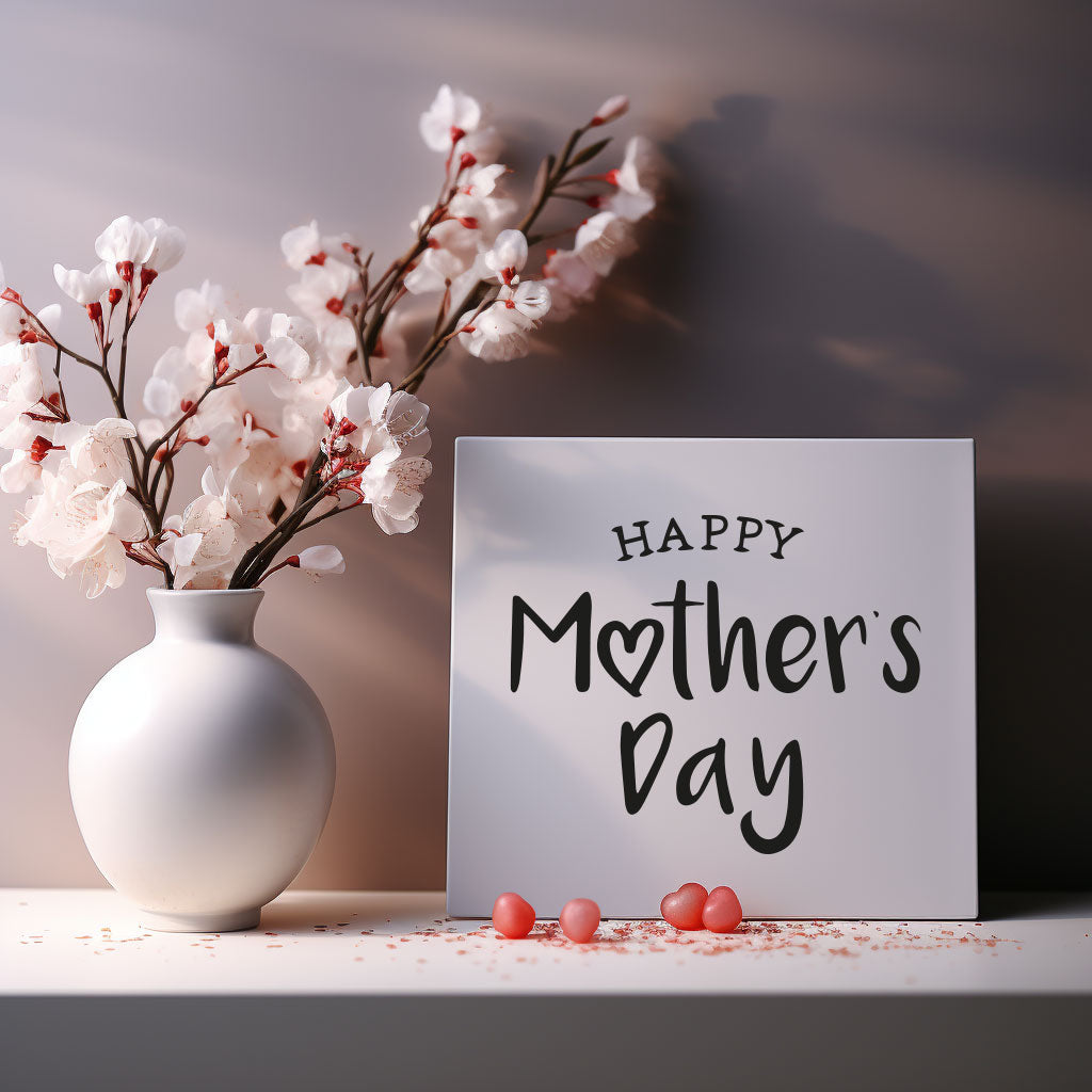 Heartfelt Mother's Day greetings card with a simple design, perfect for celebrating mums on their special day