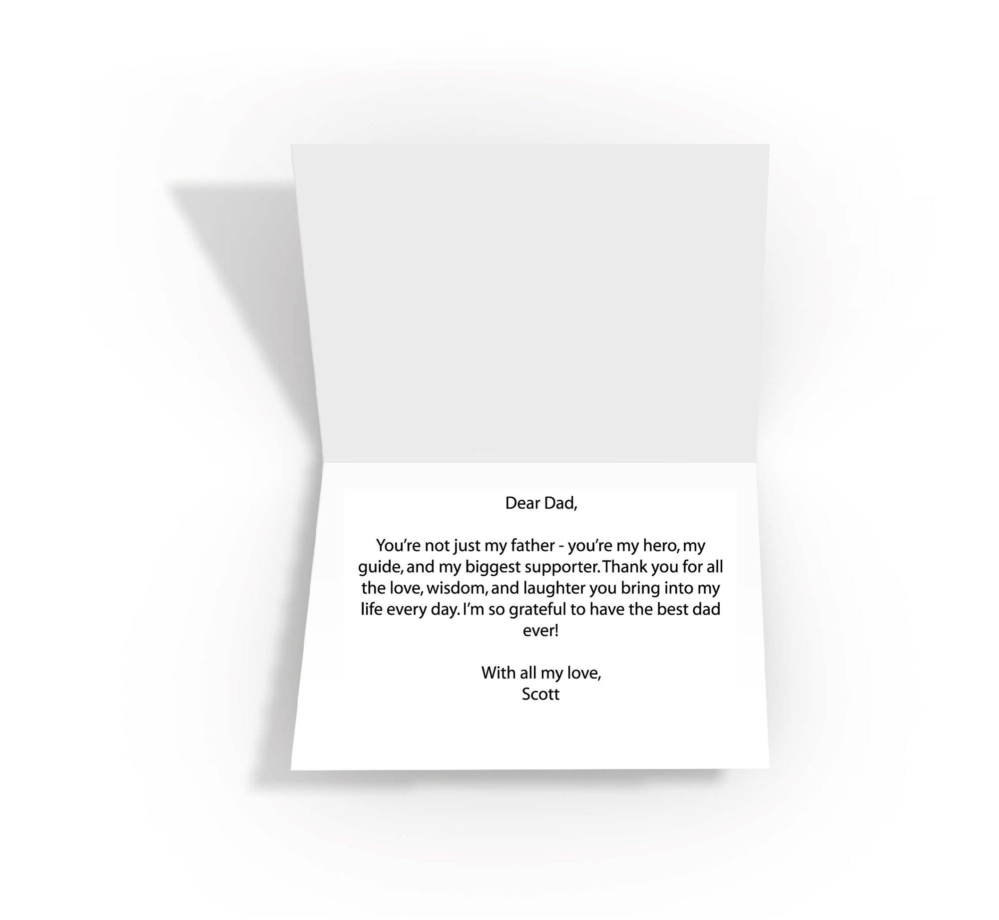 Personalised message inside the 'Best Mum' greeting card, crafted in the gift box builder, providing a special and heartfelt sentiment.