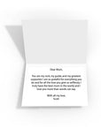 Personalised message inside the 'Best Mum' greeting card, crafted in the gift box builder, providing a special and heartfelt sentiment.