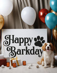 Cute dog birthday card with playful illustrations, ideal for sharing birthday wishes with dog owners