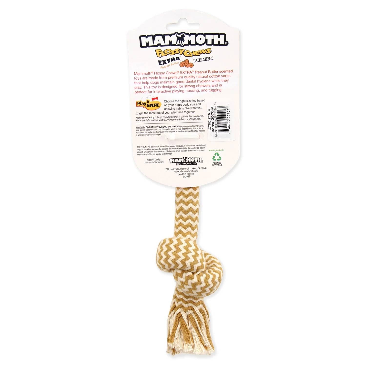 peanut flavour chew toy for dogs. cotton rope so environmentally friendly. small and large size
