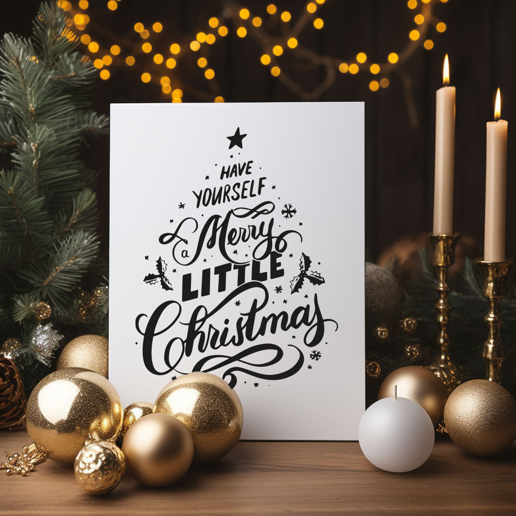 Elegant Christmas card designed for dog lovers, beautifully crafted to spread holiday cheer.