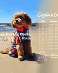 dog drying coat size guide, size range from XXS - 4XL, dog coat size chart shows how to measure your dog.