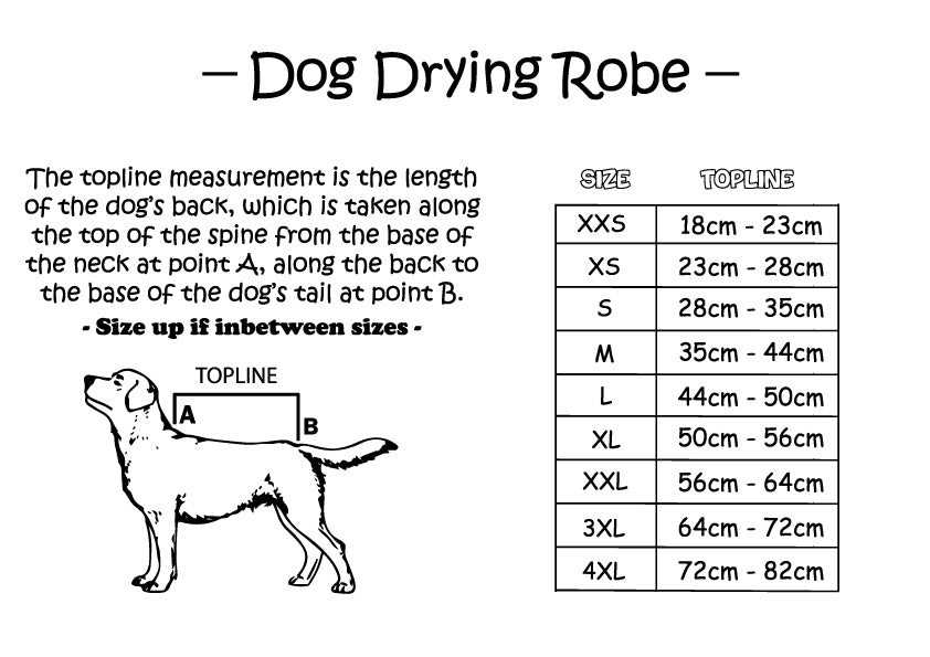 dog drying coat, dog drying robe size cart