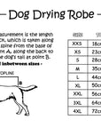 dog drying coat, dog drying robe size cart