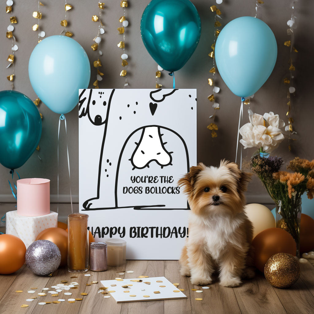Heartwarming dog birthday card featuring a lovely message, perfect for celebrating a beloved pet's birthday