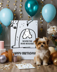 Heartwarming dog birthday card featuring a lovely message, perfect for celebrating a beloved pet's birthday