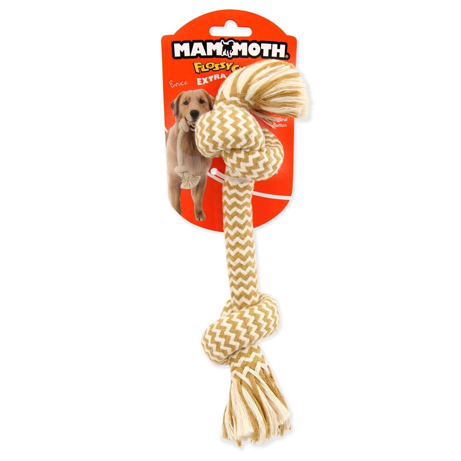 peanut flavour chew toy for dogs. cotton rope so environmentally safe. small and large size