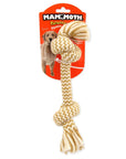 peanut flavour chew toy for dogs. cotton rope so environmentally safe. small and large size