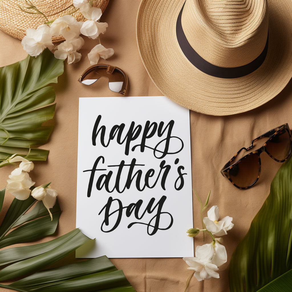 Heartwarming Father's Day card featuring a charming design, perfect for dog-loving dads celebrating their special day