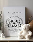 Sweet 'Welcome Your New Dog' greetings card, ideal for sharing excitement about a new pet.