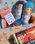 build a dog gift box hamper with a custom greeting card for dog lovers