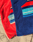 hooded towels, 2 colours red and blue