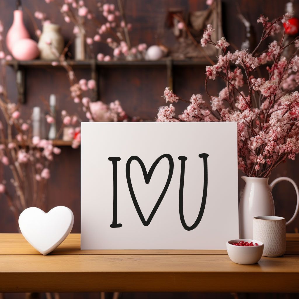 Charming 'I Love You' greeting card featuring a heartwarming design, perfect for expressing love to dog lovers on special occasions.