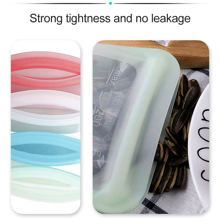 silicone food storage bag, perfect for dog treats. waterproof food grade silicone