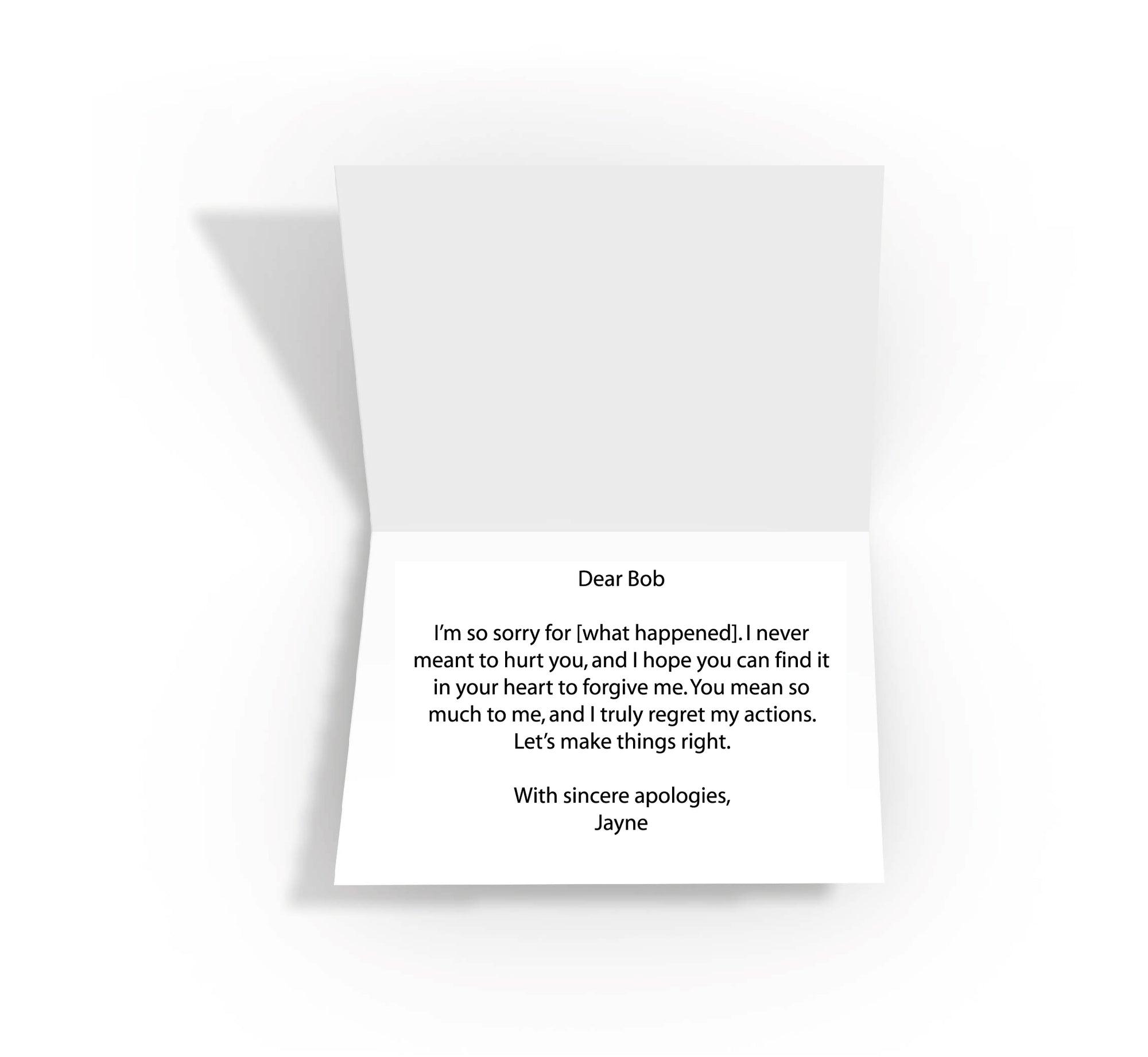 Thoughtful 'I'm Sorry' greetings card with a gentle message, ideal for expressing regret and seeking forgiveness.