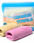 Super chamois towels twin pack with silicone storage pouch – Dolphin & Dog
