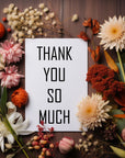 Sincere 'Thank You' greetings card, perfect for offering a heartfelt message of thanks.