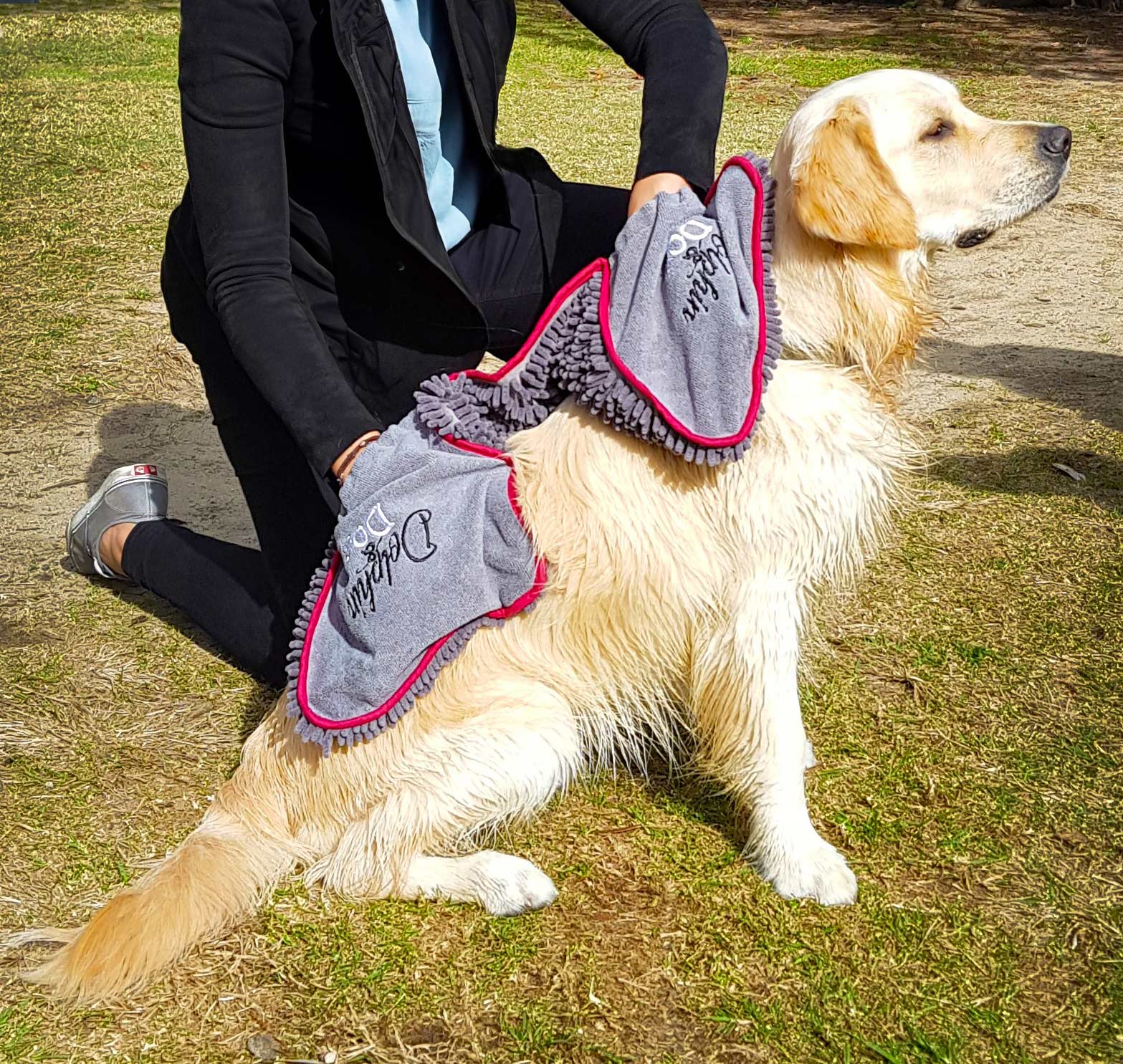 Best Dog Towel - for Water, Mud & Sand "This dog towel is ideal for handling mud, water, and sand, ensuring a clean, dry dog after walks or beach trips. Machine washable and durable