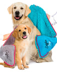Super Absorbent Dog Towel "This ultra-absorbent dog towel soaks up more water, mud, and dirt than any other, making it perfect for quick and effective drying after baths or walks
