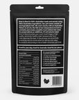 Back of mackerel bites pouch showing nutrition information, ingredients and Australian made packaging details.