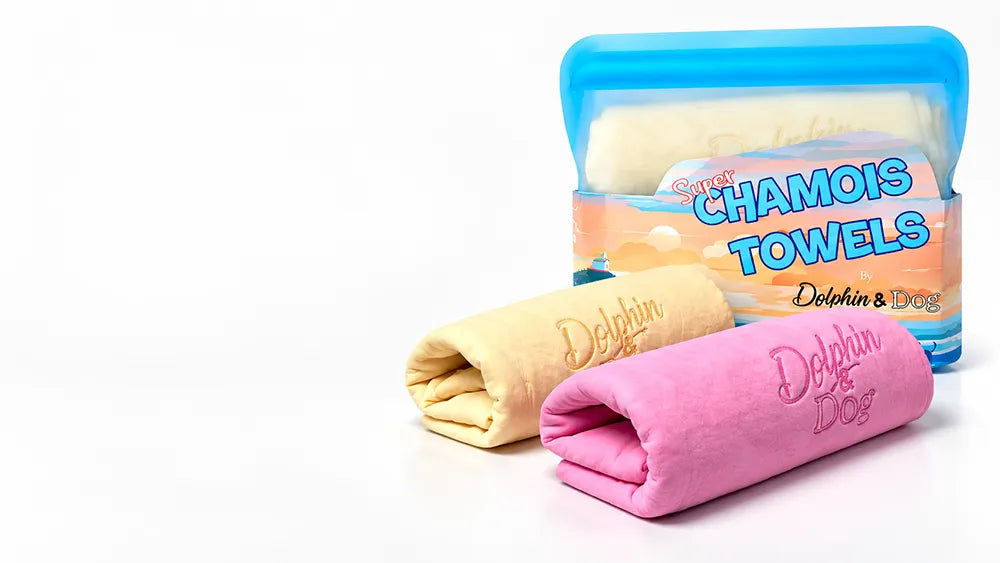 Dog drying towels and dog drying robe for beach and bath use
