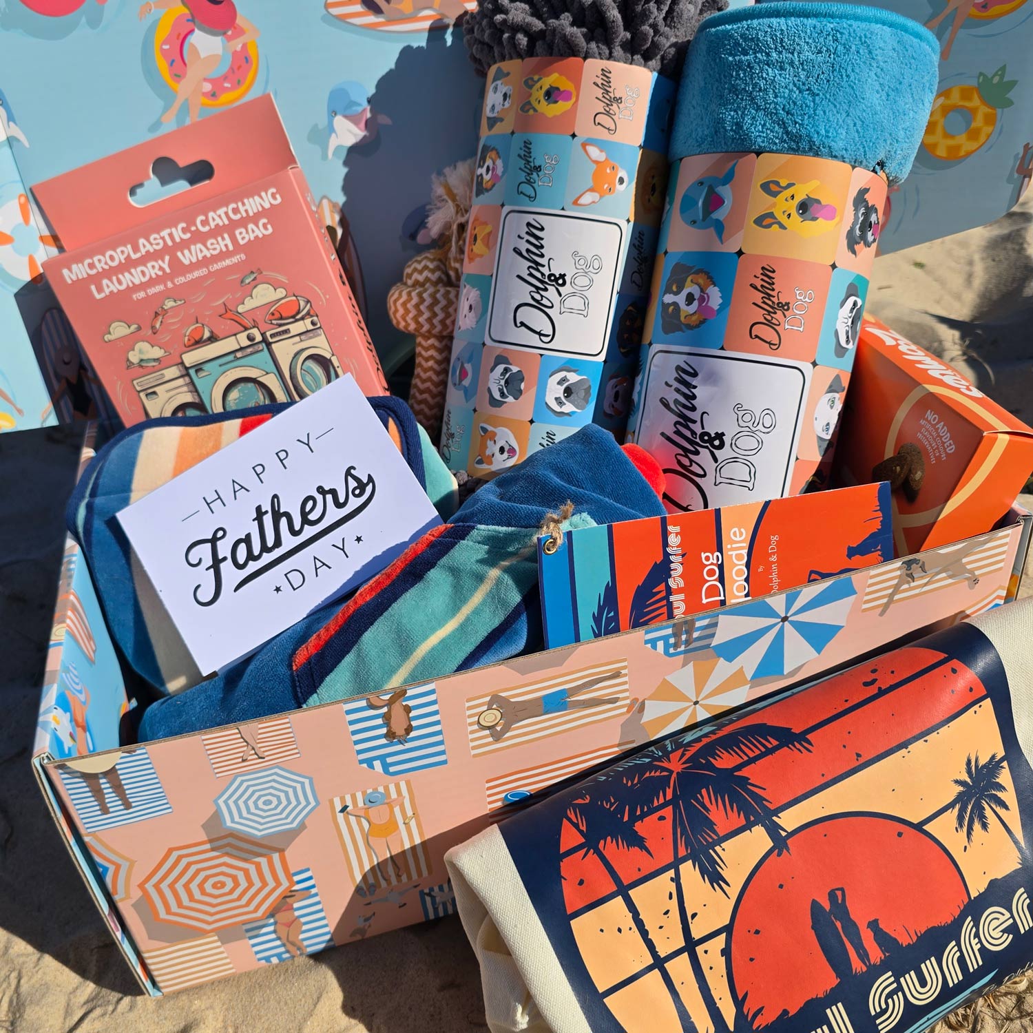 gift box for father and dog owners, personalised gift box for dog dads
