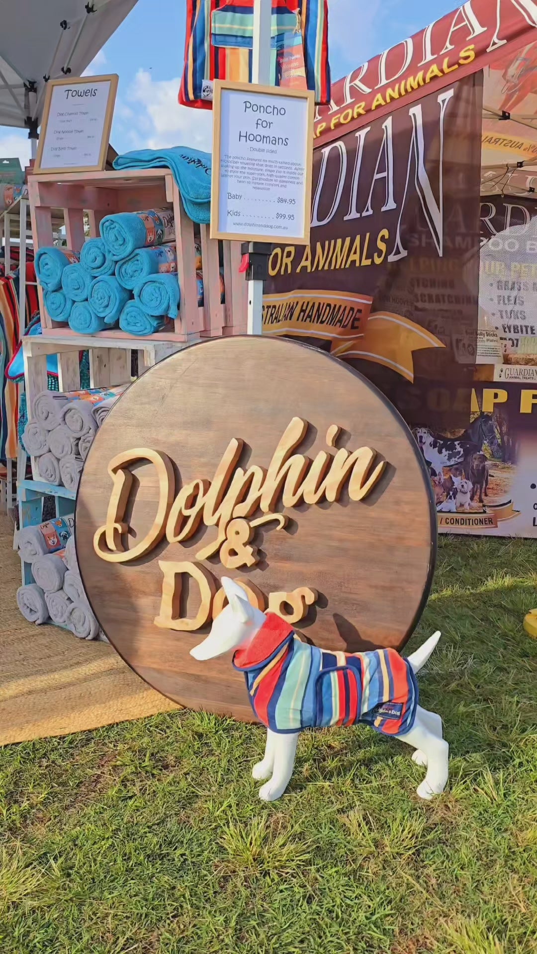Dog towel - A range of dog towels created in Australia. Includes dog drying robes, dog towels, dog hoodie and a dog shammy.