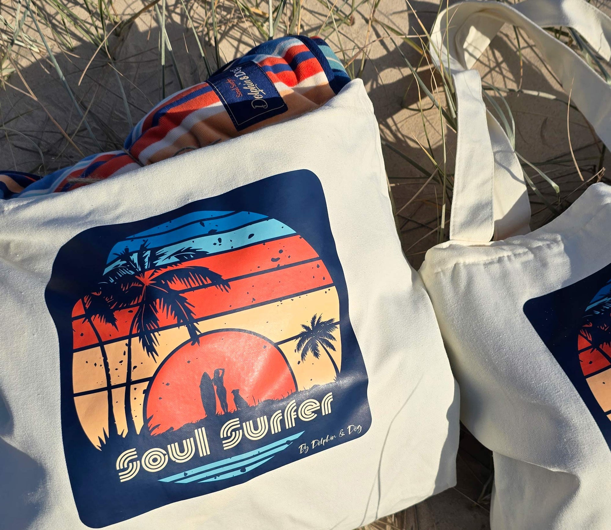 tote bag, zipper tote bag, beach bag, tote bag with zip, canvas bag, canvas tote bag, soul surfer tote bag, illustrated tote bag, printed tote bag, cotton tote bag, 