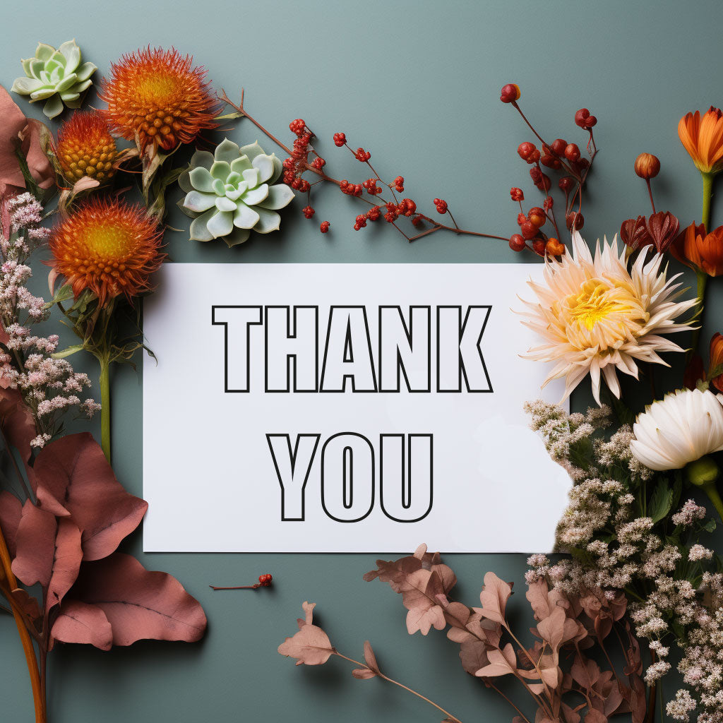 Sweet &#39;Thank You&#39; greetings card with a simple design, great for expressing genuine gratitude.