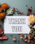 Sweet 'Thank You' greetings card with a simple design, great for expressing genuine gratitude.
