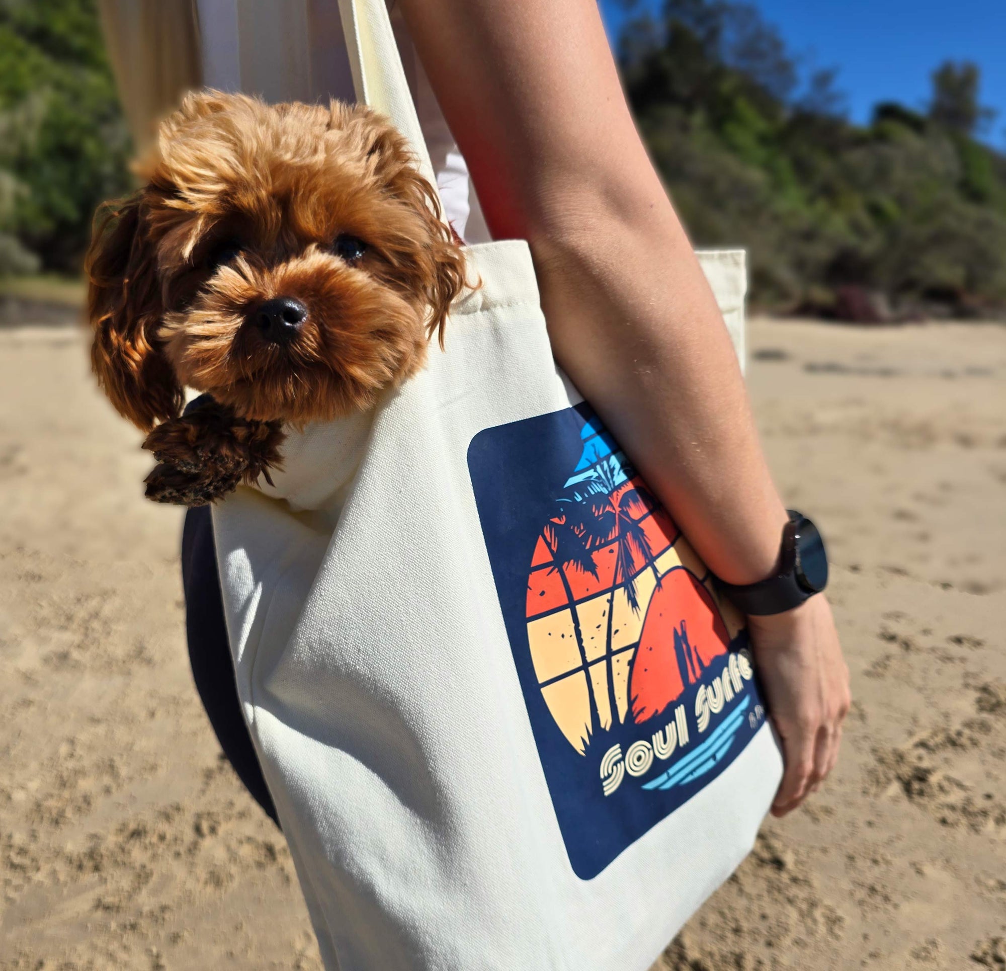 tote bag, zipper tote bag, beach bag, tote bag with zip, canvas bag, canvas tote bag, soul surfer tote bag, illustrated tote bag, printed tote bag, cotton tote bag, 